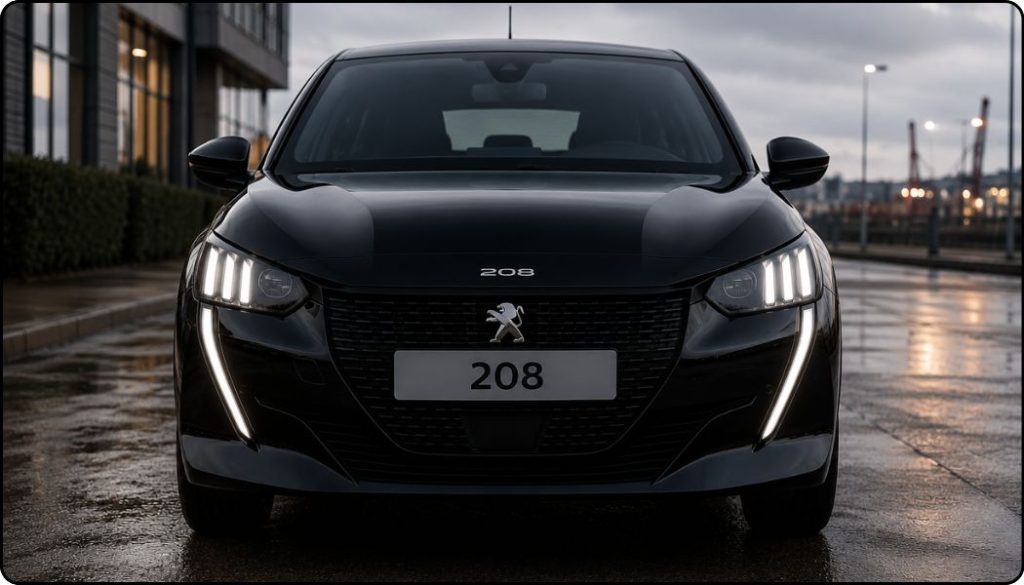 peugeot 208 noire face