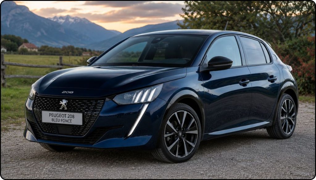 peugeot 208 bleu fonc