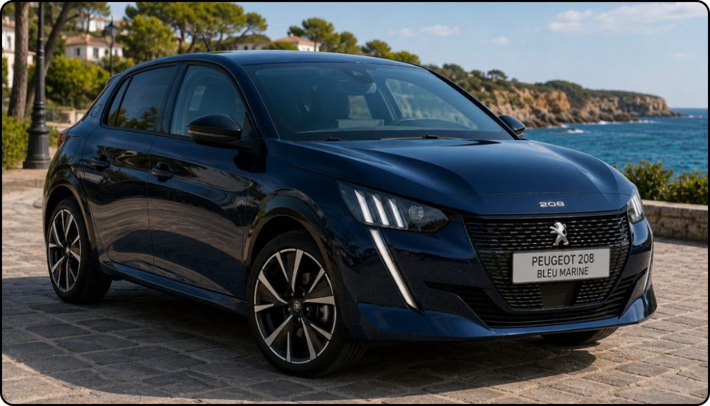 peugeot 208 bleu marin