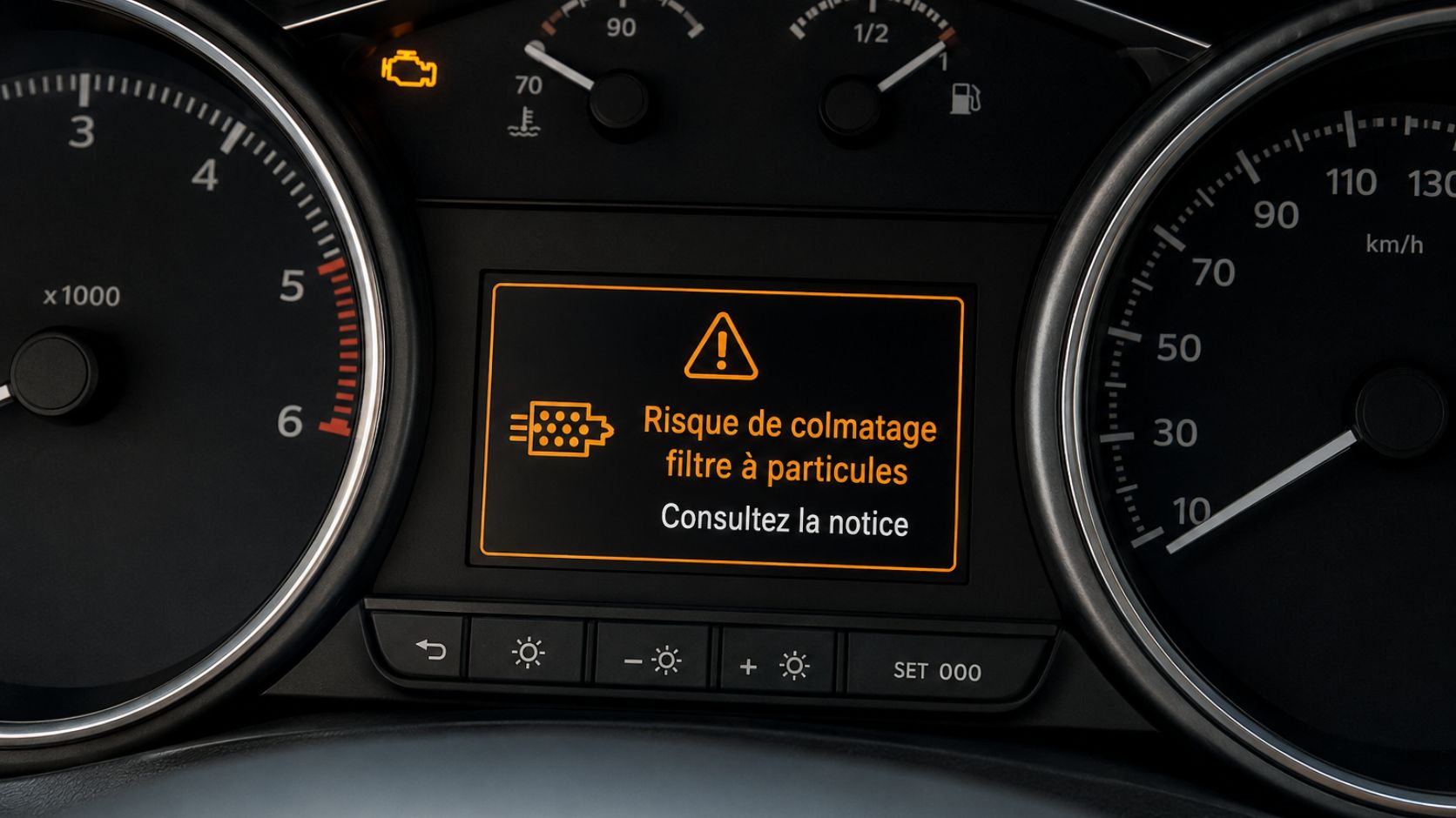 risque de colmatage filtre à particules consultez la notice